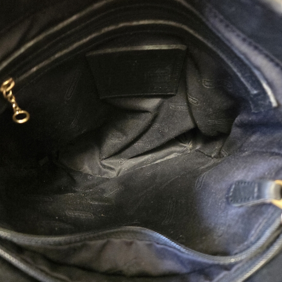 Coach Black Leather Tote with Charm - Picture 5 of 11